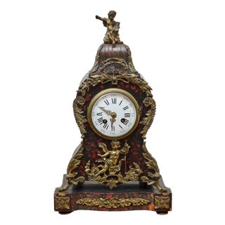 19th Century Boulle Table Clock For Sale
