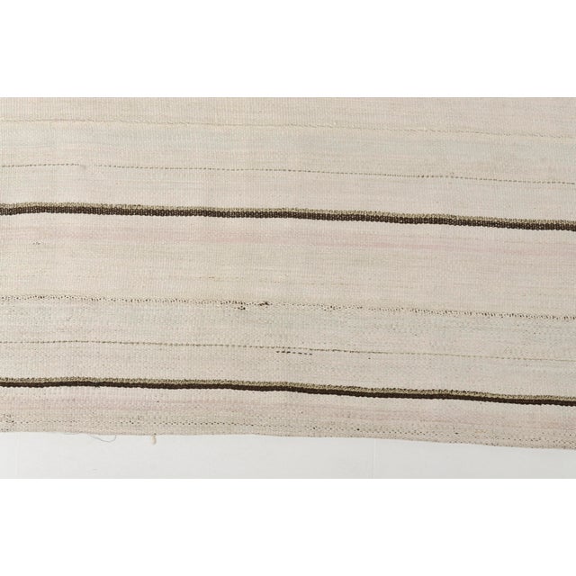 Vintage Anatolian Stripe Kilim Rug For Sale - Image 10 of 11