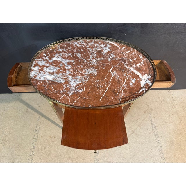 French Oval Lamp Table, 1880 For Sale - Image 4 of 15