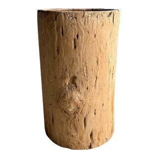 1950s Old Hollowed Out Tree Stump Vessel For Sale