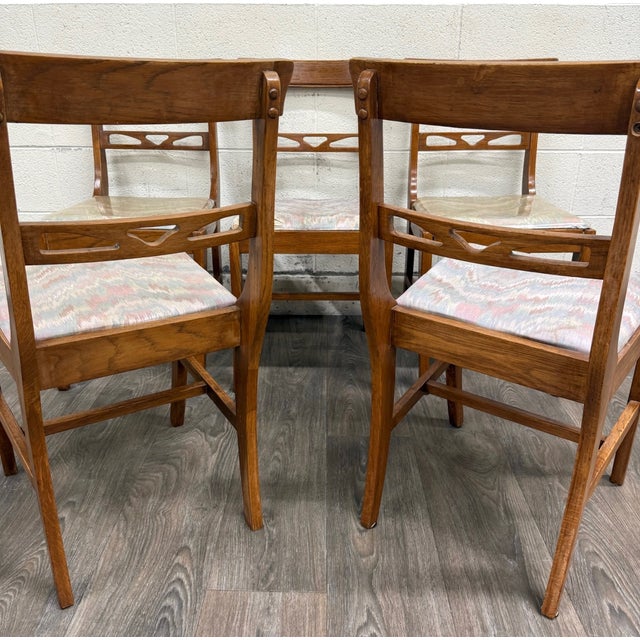 Antique American Quarter Sawn Oak Dining Chairs - Set of 5 For Sale - Image 15 of 15
