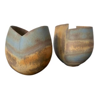 Ceramic Vase Vessel by British Studio Potter John Ward For Sale