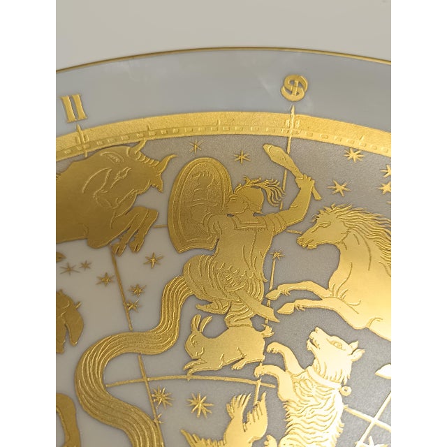 24 Karat Gold and White Porcelain Planisfero Celeste Wall Plate from Morbelli, Italy, 1970s For Sale - Image 10 of 13