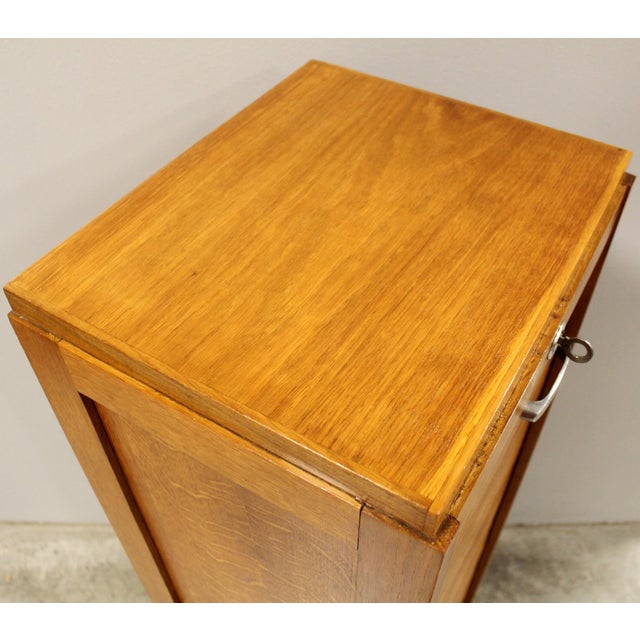 Vintage Filing Cabinet in Oak, 1920s For Sale - Image 9 of 11
