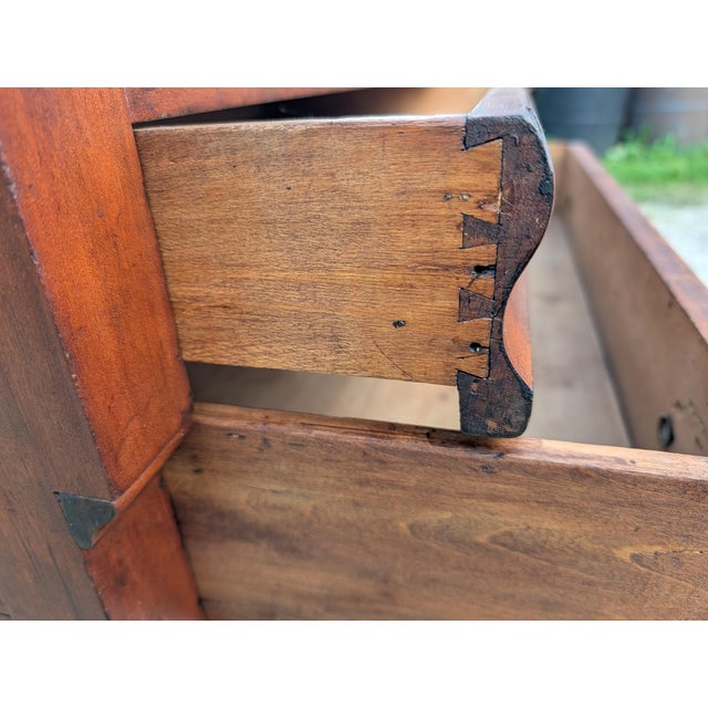 Antique Cherry Dressing Table With 2 Drawers 1860s For Sale - Image 9 of 18