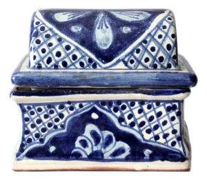Vintage Mexican Talavera Style Ceramic Box