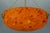 French Art Deco Mottled Orange Glass & Brass Pendant Light, 1930s For Sale - Image 10 of 18