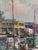 Vintage Original Scandinavian Harbor Oil Painting For Sale - Image 12 of 16