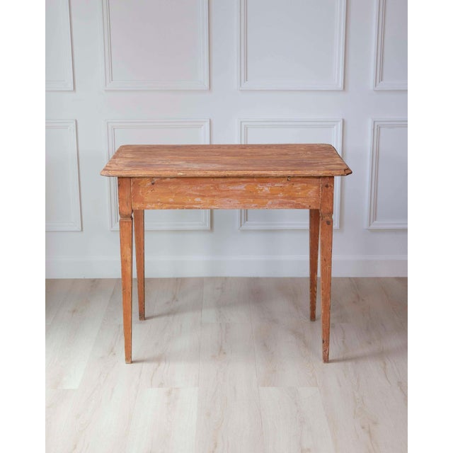 Wood Mid-19th Century Swedish Pine One-Drawer Side Table For Sale - Image 7 of 8
