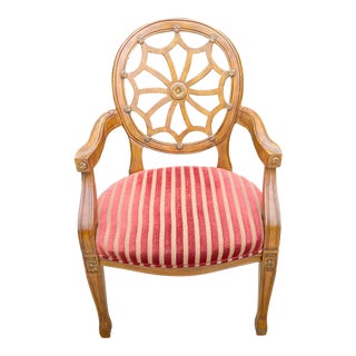 Vintage Mid Century Edinburgh Oak Finish Arm Chair For Sale