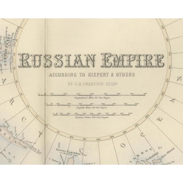 Antique Map of the Russian Empire with Russian America, 1860 For Sale - Image 4 of 8