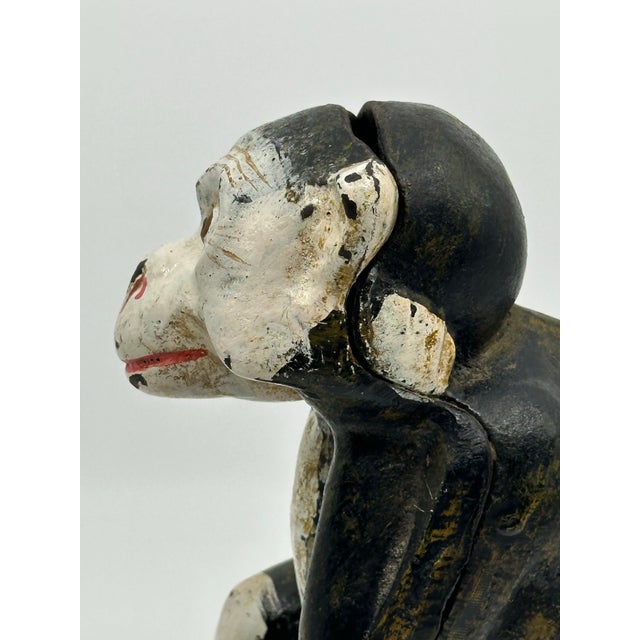 1920s Antique Iron Monkey Doorstop For Sale - Image 5 of 10