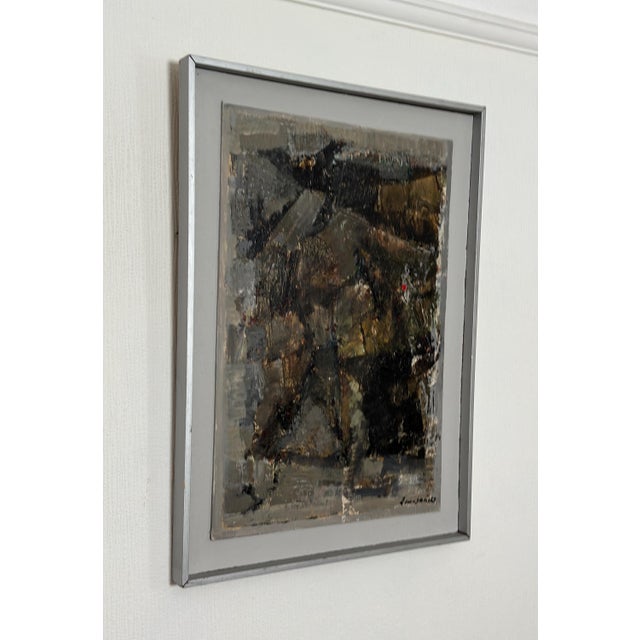 Mid-Century Modern Erik Emanuelsson, Composition, 1960s, Oil on Panel, Framed For Sale - Image 3 of 17