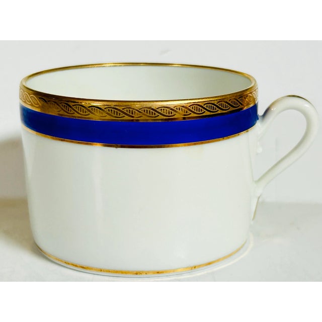 Contemporary Richard Ginori Palermo Blue Cups and Saucers - Set of 12/11 For Sale - Image 3 of 8