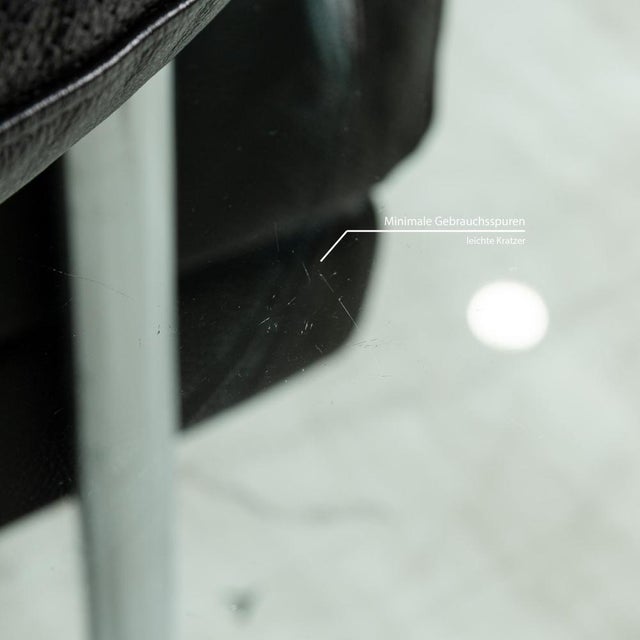 Black Arca Leather Two-Seater Sofa from B&B Italia For Sale - Image 8 of 13