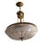 Unique authentic alabaster and brass vintage chandelier/ pendant light fixture.