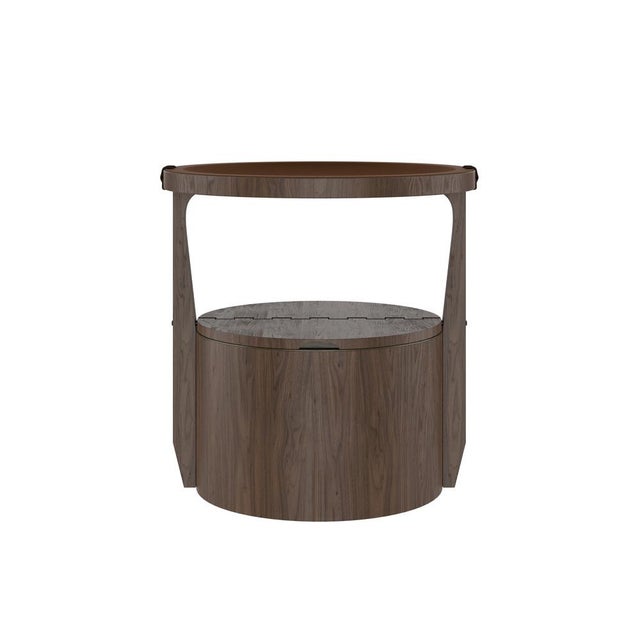 Contemporary Burton Side Table by Wood Tailors Club For Sale - Image 3 of 13