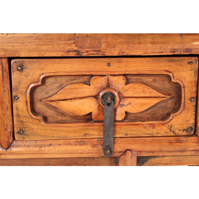 Chinese Elm Wood Sideboard For Sale - Image 11 of 13