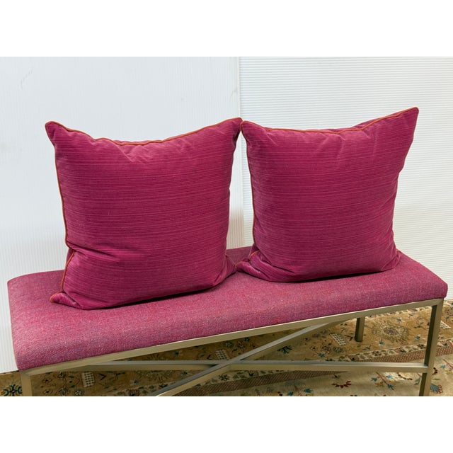 Susan Lund Chastain Magenta/Berry Throw Pillows, Pair For Sale - Image 10 of 12