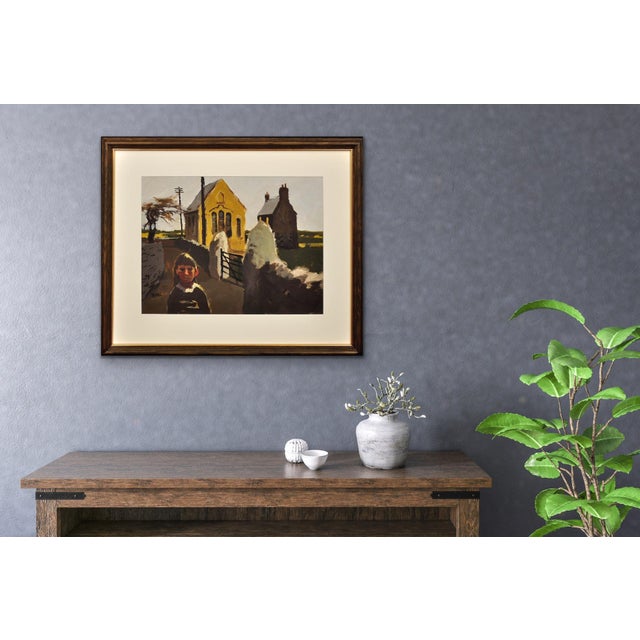 Donald McIntyre, Girl and Chapel, North Wales, 1980s, Oil on Card For Sale - Image 11 of 18