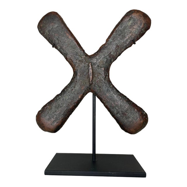 Antique African Mounted Katanga Cross For Sale