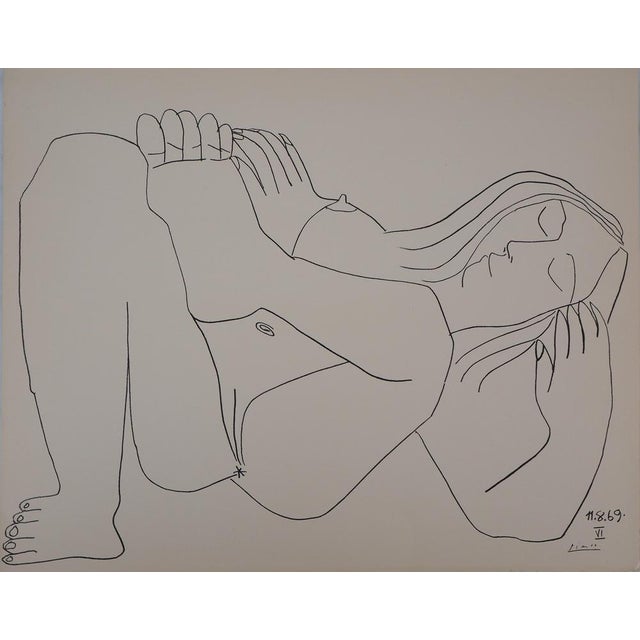 Pablo Picasso, Nude Resting, 20th Century, Lithograph For Sale - Image 7 of 7