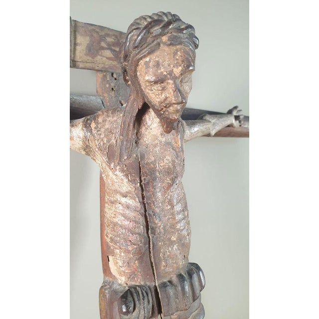 Romanesque Christ, 17th Century, Fruitwood For Sale - Image 6 of 18