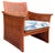 Striking vintage Kircodan teak lounge chair with an architectural lattice back and sides. The solid teak frame features...