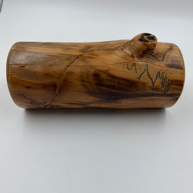 Folk Art Vintage Nature Turns Aspen Wood Puzzle Jewelry Box With Drawers For Sale - Image 3 of 12