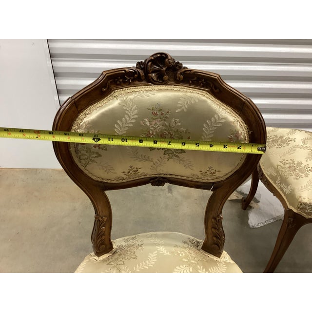 French Antique Boudoir Chairs/Pair For Sale - Image 17 of 18