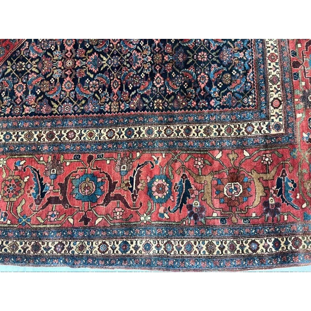 1920's Antique Persian Bijar Palace Carpet For Sale - Image 9 of 12