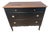 Restored 19th-Century American Empire Revival 3-Drawer Chest in Carbon Black & Walnut For Sale