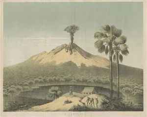 After Junghuhn, Volcano of Mount Lamongan, Java, Indonesia, 1853, Print