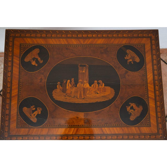 Antique 19th Century Sorrentino Coffee Table in Fine Exotic Woods For Sale - Image 3 of 5