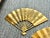 Pair of wall mounted brass hand fans. Asian style made in the 1980s