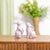 Art Deco Blush Glitter Bunny Figurine (Set of 2) For Sale - Image 3 of 5