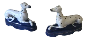 Staffordshire Dalmatian Figurines - a Pair