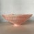 Artist made coil and pinch ceramic bowl, signed Terry, circa 1980s pink with blue splatter glaze.