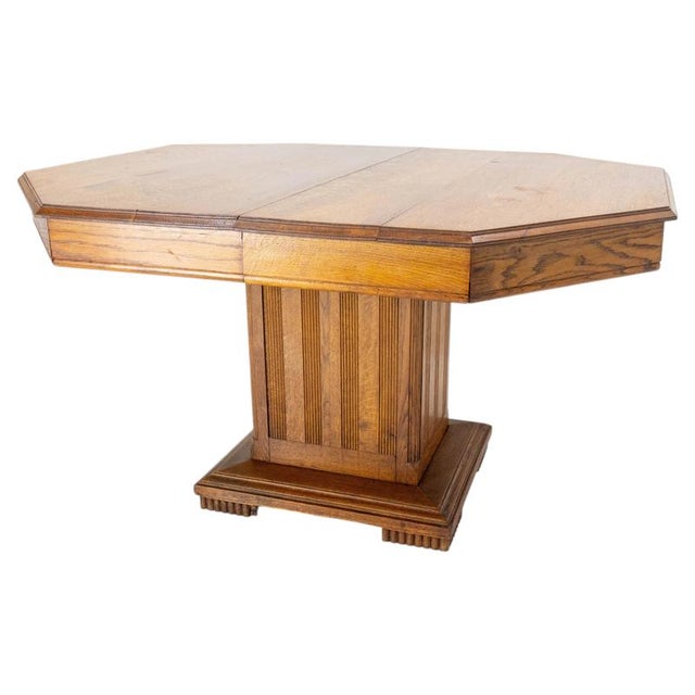 French Dining Table in Oak, 1940 For Sale - Image 15 of 15
