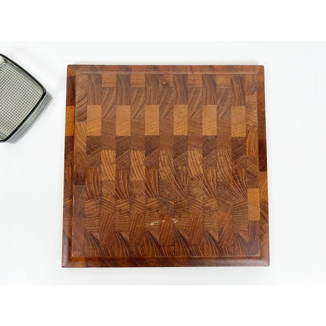 Vintage Divided Teak Serving Tray With Glass Dish by Digsmed For Sale In Detroit - Image 6 of 11