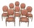 Set of 8 French Louis XVI Fruitwood Dining Chairs Includes 2 Armchairs For Sale