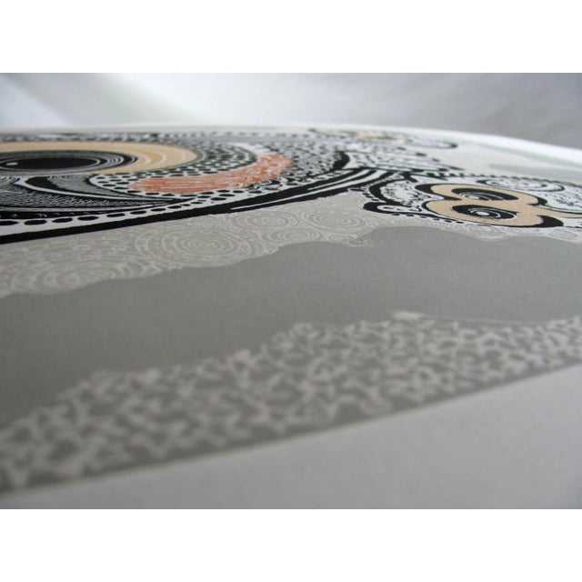 Motoi-Oi Authentic Three Owls Ground Etching Fine Art Limited Edition Hand Signed Plate Print For Sale - Image 10 of 11