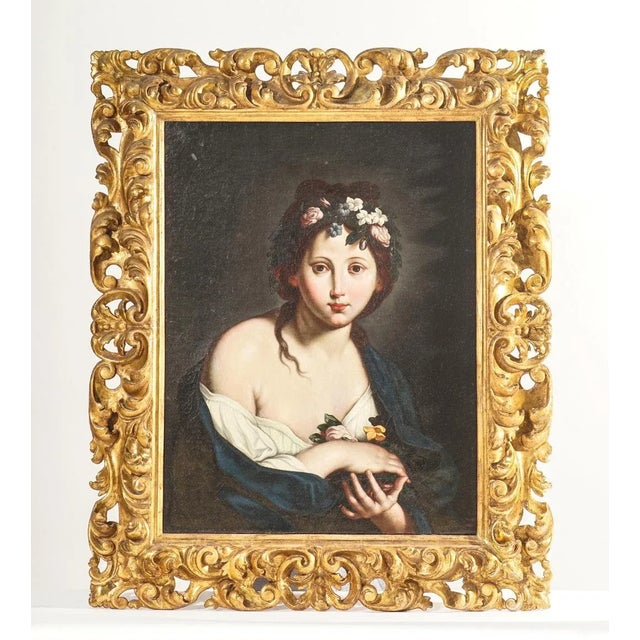 Italian Early 19th C. Italian Portrait of a Girl For Sale - Image 3 of 4