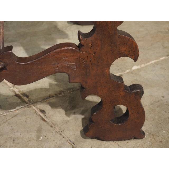 18th Century Spanish Baroque Single Plank Table With Wrought Iron Stretchers For Sale - Image 17 of 18