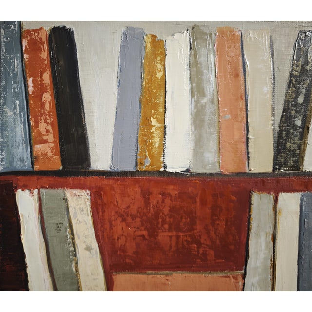 2020s Temps De Lecture– Original Abstract Library, Oil Paint, Contemporary Framed by Sophie Dumont For Sale - Image 5 of 7