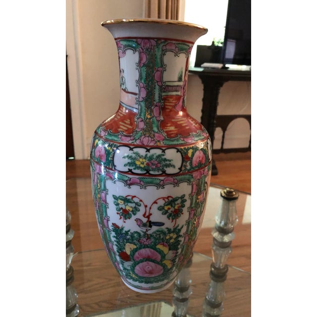 1970s 1970’s Famille Rose Canton Vase For Sale - Image 5 of 9