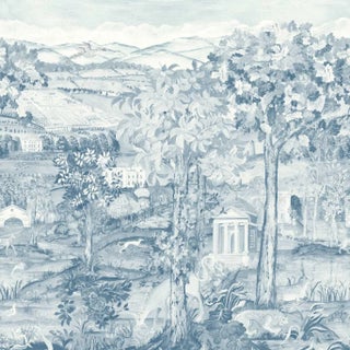 Zoffany Arcadian Thames Wallpaper in Tapestry - a Sample For Sale