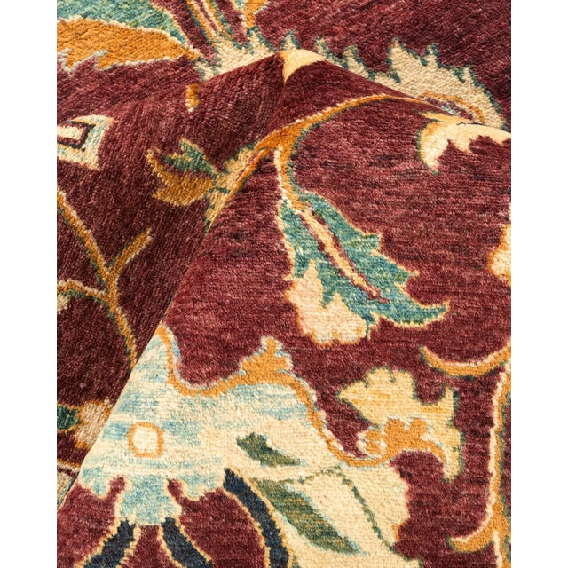 Textile Mogul, One-of-a-Kind Hand-Knotted Area Rug in Red, 8' 2" x 10' 4" For Sale - Image 7 of 8
