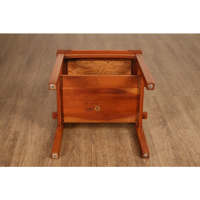 Stickley Mission Collection Pair Of Cherry Tile Top End Tables For Sale - Image 17 of 18