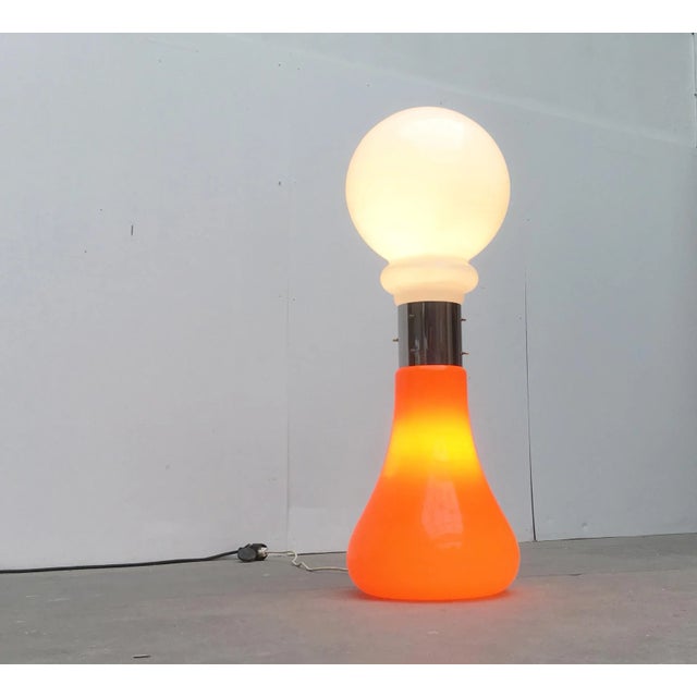 Mid-Century Italian Glass Floor Lamp attributed to Mazzega For Sale - Image 6 of 15